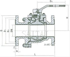 Q41F46/F3-10/16/25C、10P  ANSI:150Lb  300Lb结构图